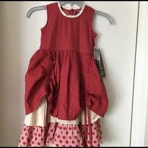 Mustard Pie Emmaline Dress Mystic Evergreen Red 6